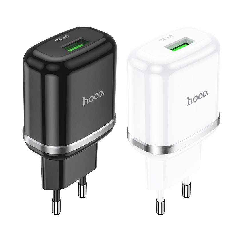 HOCO N3 Special Single Port QC3.0 Fast Charger For 7/7 Plus/6S/6S Plus/6 Plus/6/SE (2020)/ 11/ 11Pro/11ProMax/XsMax,/XR/ XS/X/8/8 Plus/ AirPods/Ipad///HTC/Huawei/Moto/xiao MI and More