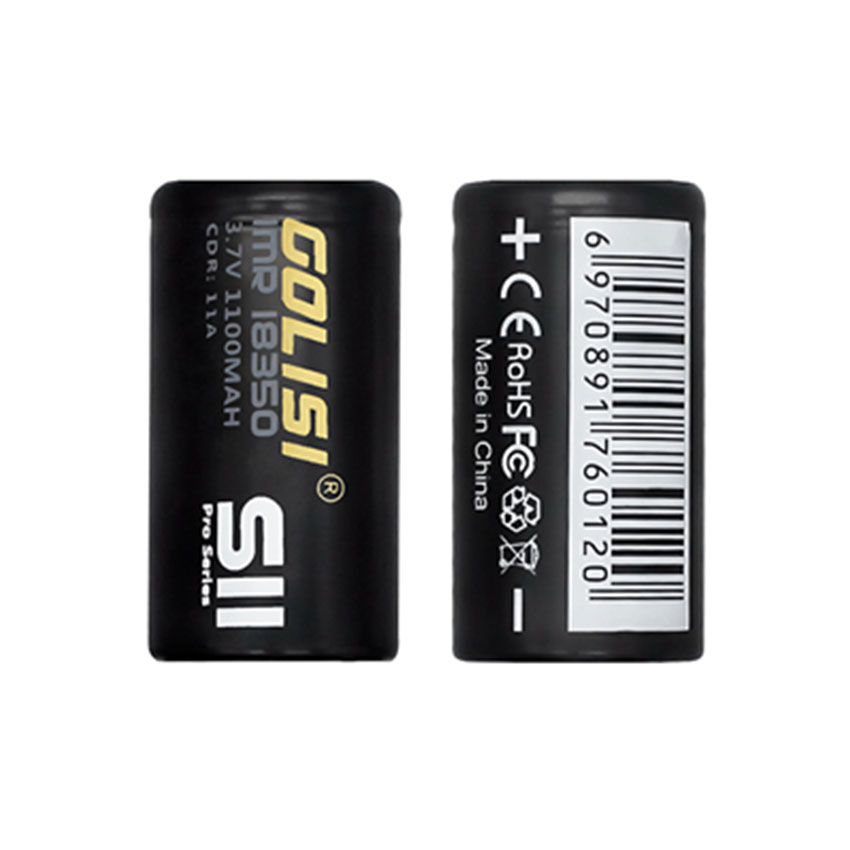 2pcs Golisi S11 INR 18350 1100mAh 20A Li-ion Rechargeable Battery